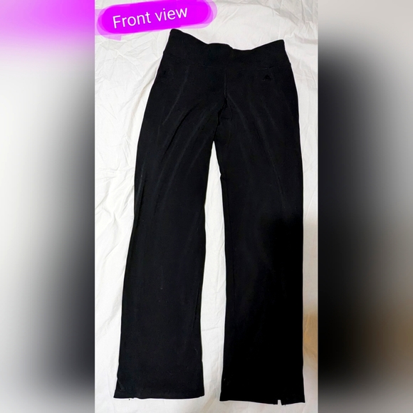 adidas Pants - Adidas ClimaLite ladies wide leg yoga pant size med, colour black, EUC